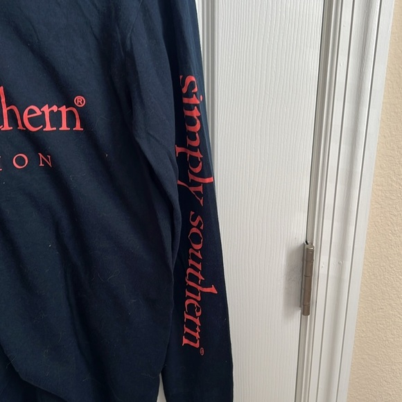 Simply Southern Hoodie Long Sleeve Graphic Pullover Top Casual Navy Ladies Small - Picture 6 of 9